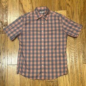 Faherty Brand Coral and Blue/Gray Casual Shirt